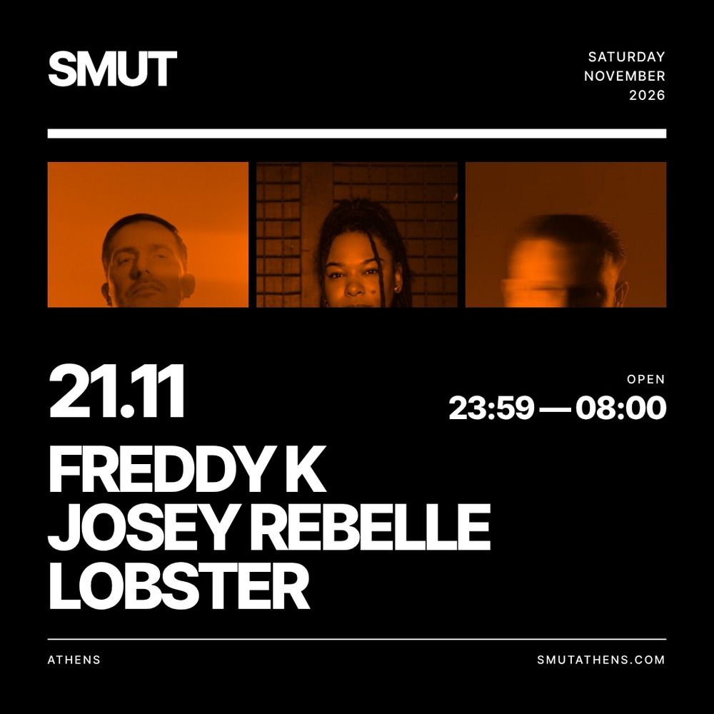 Poster SMUT x FREDDY K x JOSEY REBELLE x LOBSTER 21.11.2026